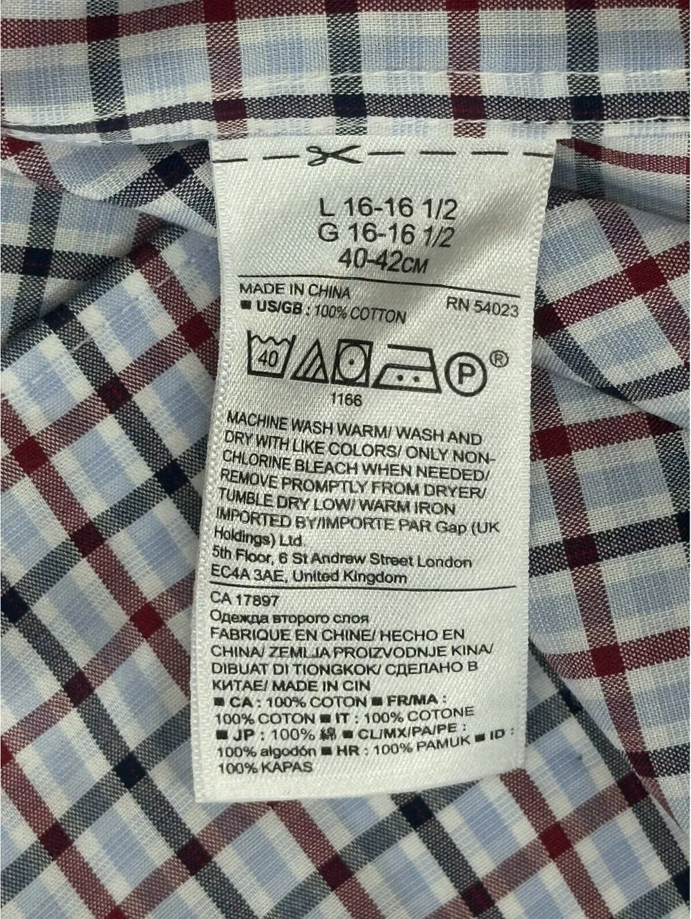 Banana Republic Grant Non-Iron Stretch Button Up Blue Men L